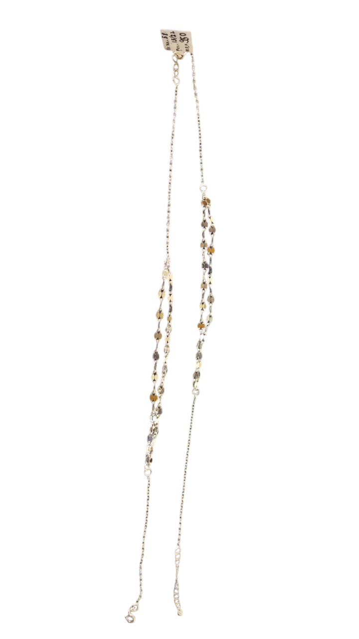 JARY Aaravi 925 Sterling Silver Floral Charm Payal