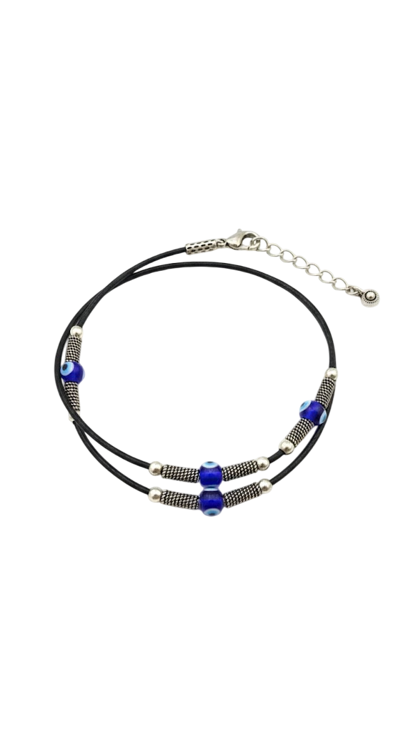 JARY Nayantara 925 Sterling Silver Evil-Eye Thread Payal